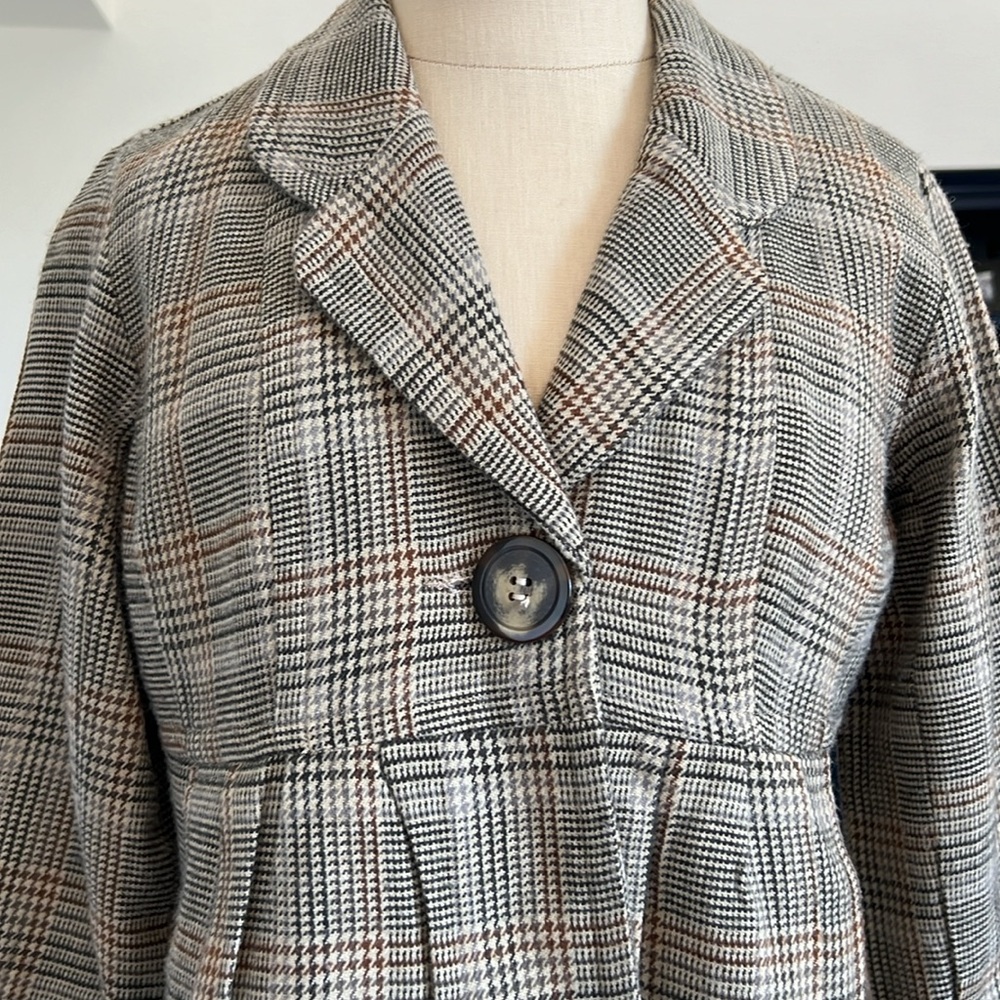 Art and Soul tan plaid blazer size S - Picture 2 of 6